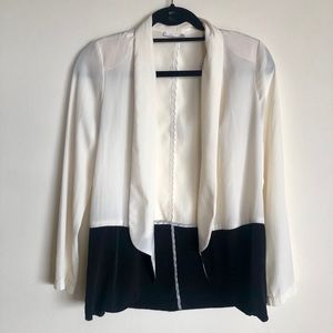 Black and White Semi-Sheer Blazer